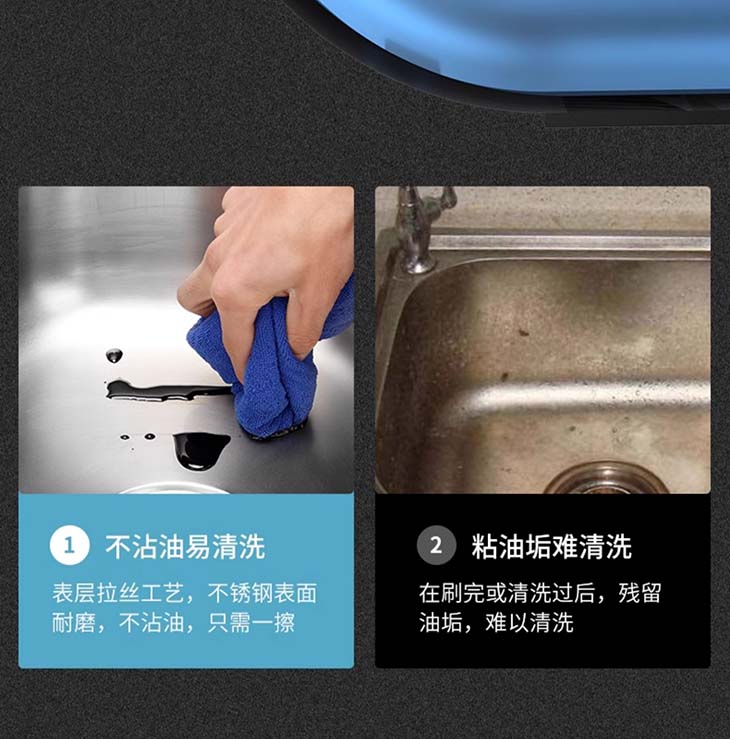厨房304不锈钢水槽双槽加厚一体成型手工单水池洗碗洗菜盆洗手盆