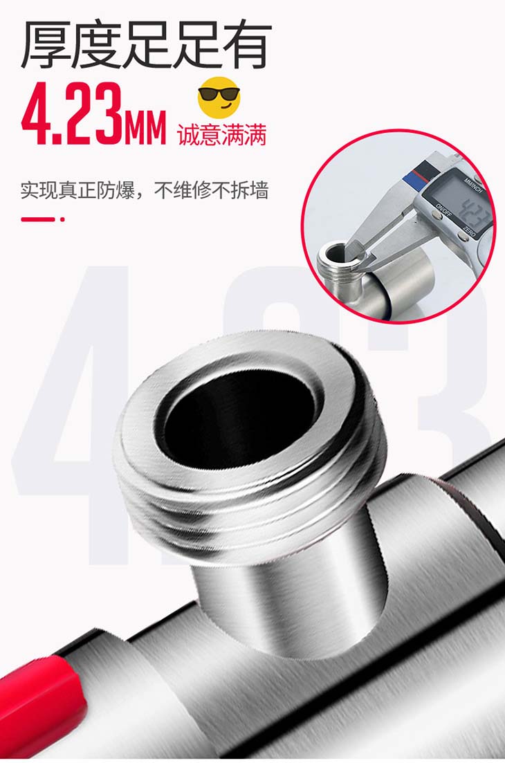加长三角阀304不锈钢热水器开关入墙加长加厚马桶角阀4分止水阀门