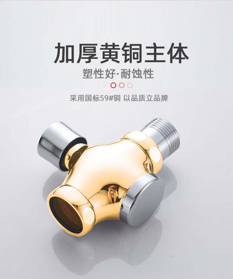 全铜蹲便器冲水阀便池手按式大便冲洗阀门厕所卫生间延时阀