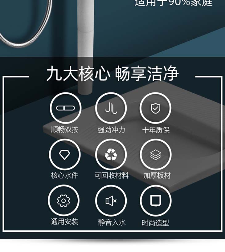 工程陶瓷蹲便器卫生间蹲坑式厕所大便器冲水箱整套装便盆便池